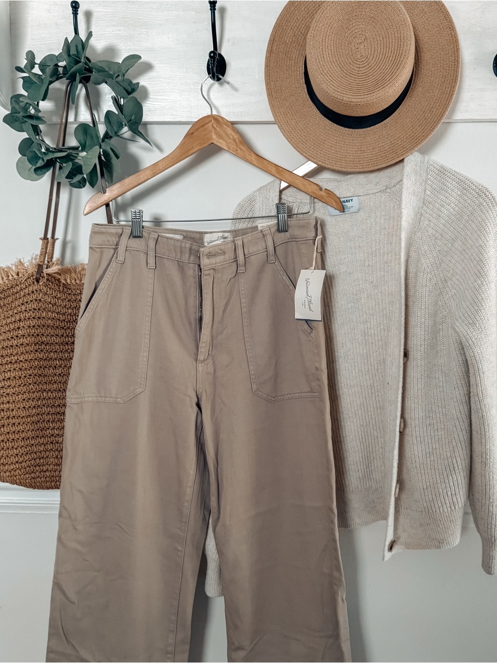Universal Thread High-Rise Wide-Leg Pants light beige